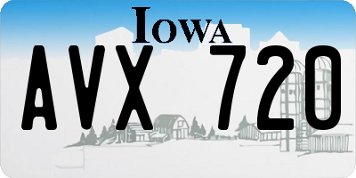 IA license plate AVX720