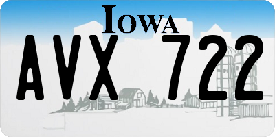 IA license plate AVX722