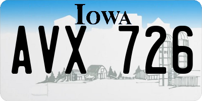 IA license plate AVX726
