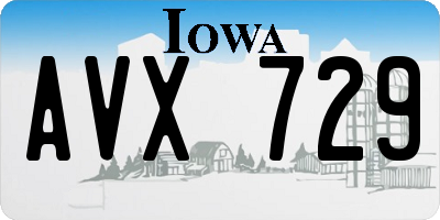 IA license plate AVX729