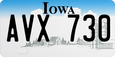 IA license plate AVX730