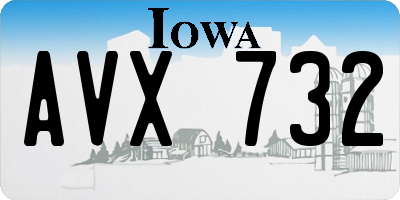 IA license plate AVX732