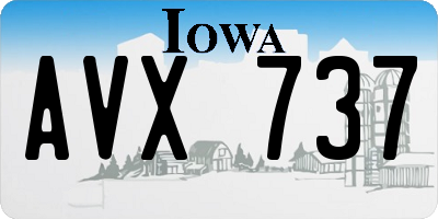 IA license plate AVX737