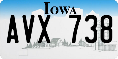 IA license plate AVX738