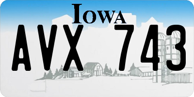 IA license plate AVX743