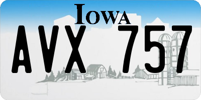 IA license plate AVX757