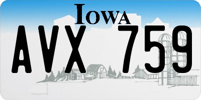 IA license plate AVX759