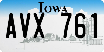 IA license plate AVX761