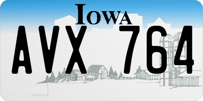 IA license plate AVX764