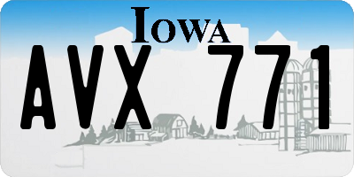 IA license plate AVX771