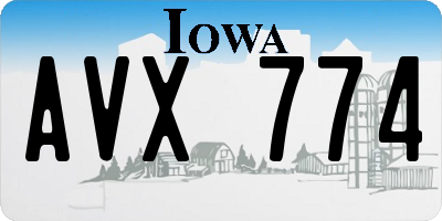 IA license plate AVX774