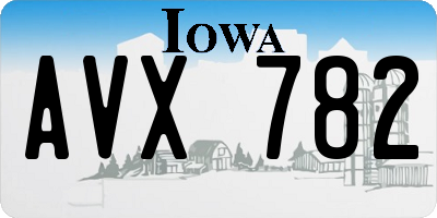 IA license plate AVX782