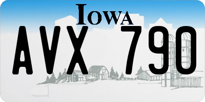 IA license plate AVX790