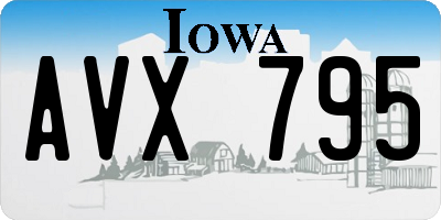 IA license plate AVX795
