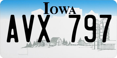 IA license plate AVX797