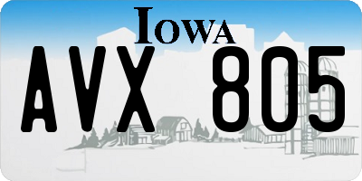IA license plate AVX805