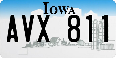 IA license plate AVX811