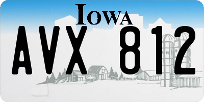 IA license plate AVX812