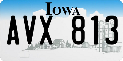 IA license plate AVX813
