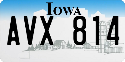 IA license plate AVX814