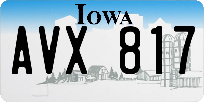 IA license plate AVX817