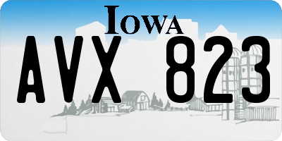 IA license plate AVX823