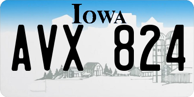 IA license plate AVX824