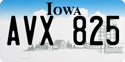 IA license plate AVX825