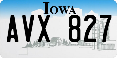 IA license plate AVX827
