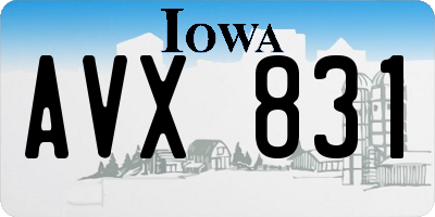 IA license plate AVX831
