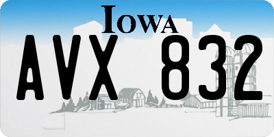 IA license plate AVX832