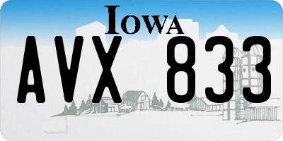 IA license plate AVX833