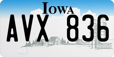 IA license plate AVX836