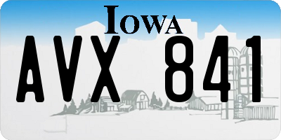 IA license plate AVX841
