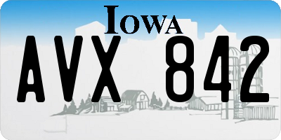 IA license plate AVX842