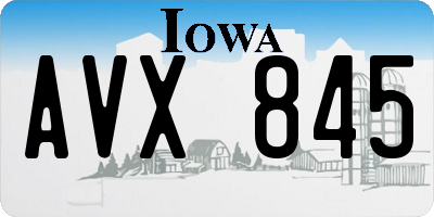IA license plate AVX845