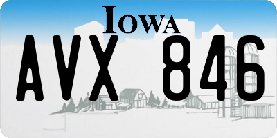 IA license plate AVX846
