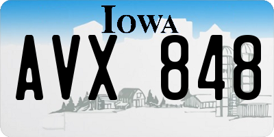 IA license plate AVX848