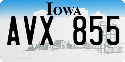 IA license plate AVX855