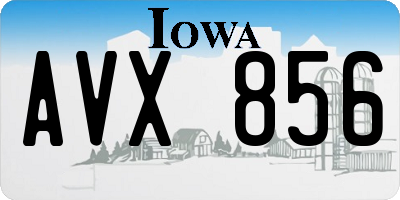 IA license plate AVX856