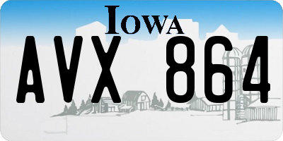 IA license plate AVX864