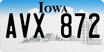IA license plate AVX872