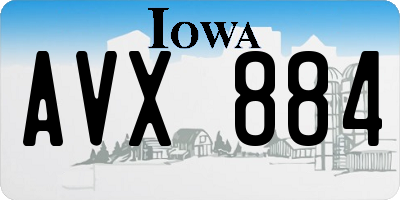 IA license plate AVX884