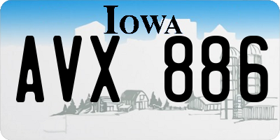 IA license plate AVX886