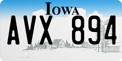 IA license plate AVX894