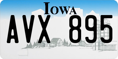 IA license plate AVX895