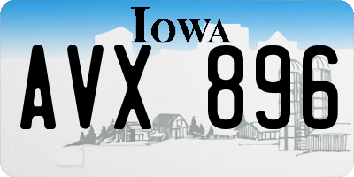 IA license plate AVX896