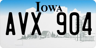 IA license plate AVX904