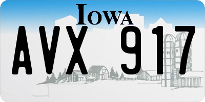 IA license plate AVX917