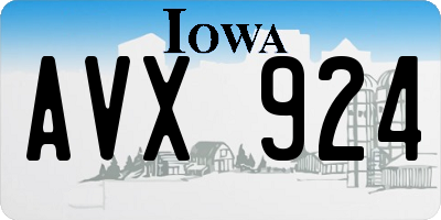 IA license plate AVX924